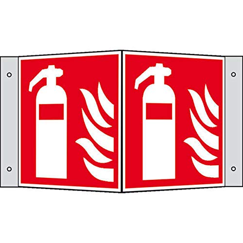Feuerlöscher Winkelschild Brandschutzzeichen 20x20cm nachleuchtend Nasenschild von MBS-FIRE von MBS-FIRE - Brandschutzfachhandel