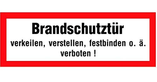 Schild Brandschutztür nachleuchtend Folie nach DIN verkeilen, verstellen von MBS-FIRE von MBS-FIRE - Brandschutzfachhandel