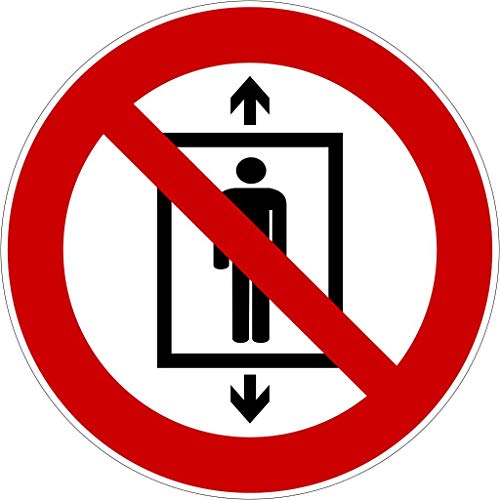 Aufkleber Verbotszeichen Schild"Personenbeförderung verboten" Folie ISO 7010 Ø5-30cm rot/weiß made by MBS-SIGNS in Germany, Größe: Ø30 cm von MBS-SIGNS