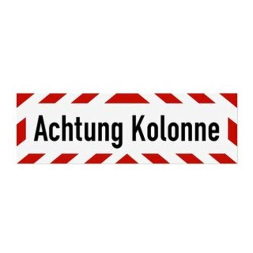 Warnaufkleber Achtung Kolonne Warnhinweis Baustelle Schild Folie 35x10 / 42x10 / 45x15 / 65x20cm Made in Germany, Größe: 45x15 cm von MBS-SIGNS