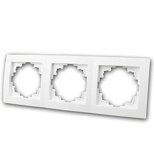 10x FLAIR Rahmen, 3-fach, weiß matt, Dreifachrahmen von MC POWER