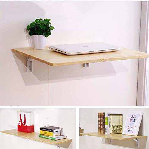 wandklapptisch klapptisch Wand wandtisch klappbar, Drop-Leaf-Schreibtisch, wandmontierter schwimmender Klapptisch (Holz), Arbeitstisch, PC-Tisch, Computertisch, wandmontierter Nachttisch für von MCLAYF