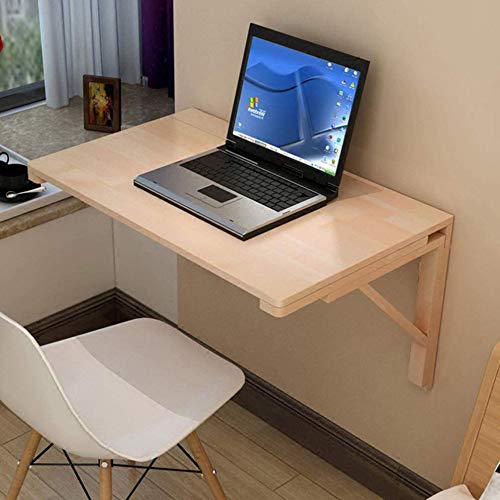 wandklapptisch klapptisch Wand wandtisch klappbar, Wandmontierter Drop-Leaf-Tisch aus massivem Holz, klappbarer Esstisch für die Küche, einfacher Computertisch, Hängetisch, 100 x 60 cm/39,5 von MCLAYF