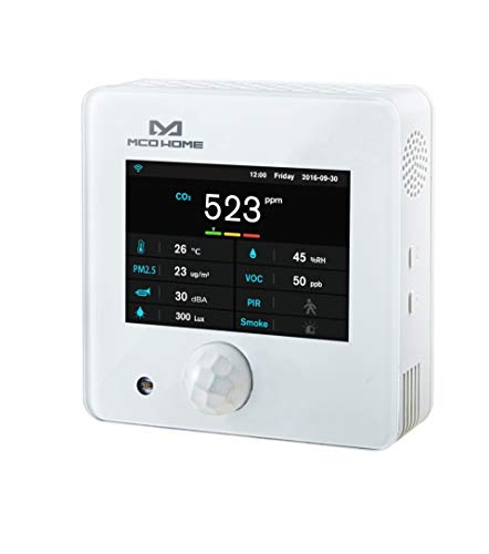 MCO Home A8-9 Multi Sensor/Z-Wave Plus Temperature Sensor, Humidity, PM2.5, CO2, COV, PIR, Lighting, Noise, Smoke, White von FIBARO