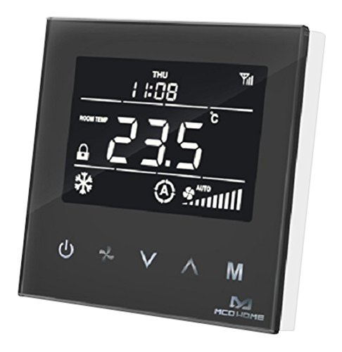 MCO Home Smart Fan Coil Thermostat fur 4 Leitungsrohre, schwarz, MH8-FC4 von FIBARO