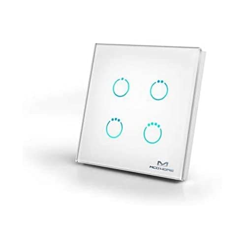 MCO Home Z-Wave Glass Touch Panel Switch, 1 relay, MH-S311, White von FIBARO