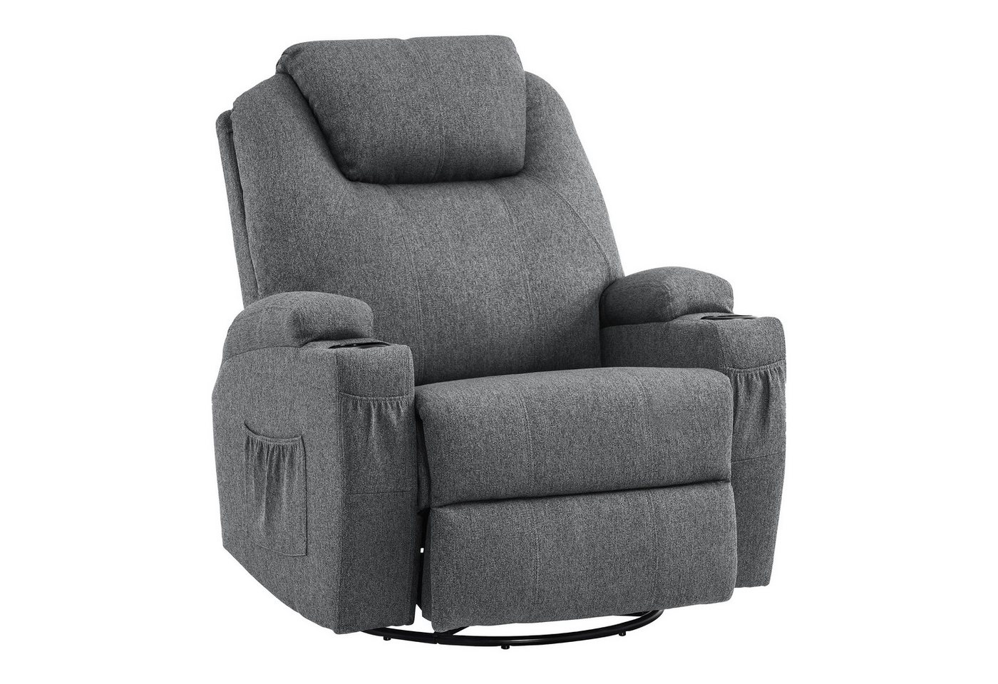 MCombo Relaxsessel MCombo manuell Massagesessel TV-Sessel Relaxsessel 7020, manuell, mit Heizung, 360° drehbar und schwenkbar, 100 × 92 × 109 cm von MCombo