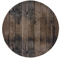 Md Entree Universal Eingangsmatte - Teppichmatte - Küchenteppich: wood brown, ø 100 cm von MD-ENTREE