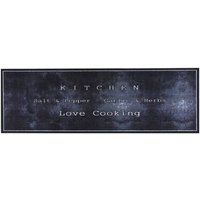 Md-entree - md Entree Cook&Wash Eingangsmatte - Teppichmatte - Küchenteppich: 50x150 cm, love cooking black von MD-ENTREE