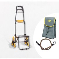 Climb Cart - Einkaufstrolley - Treppensteiger mit 3-Rad-Mechanik - Klappbarer Einkaufswagen - Abnehmbare Jumbotasche - wetterfeste Materialien von MEDIASHOP