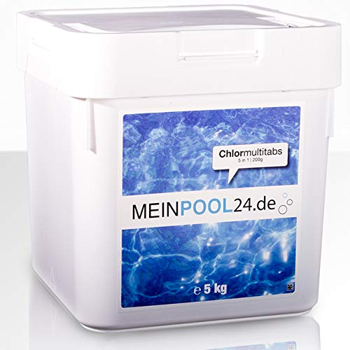 2 x 5 kg Chlor Multitabs für den Swimmingpool Marke Meinpool24.de 200g Multitfunktionstabletten von Meinpool24.de