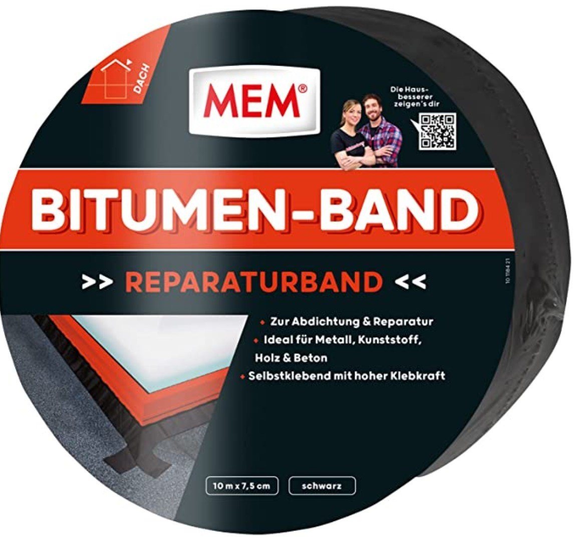 MEM Bauchemie Dichtungsband MEM Bitumenband schwarz 10 m x 7,5 cm von MEM Bauchemie