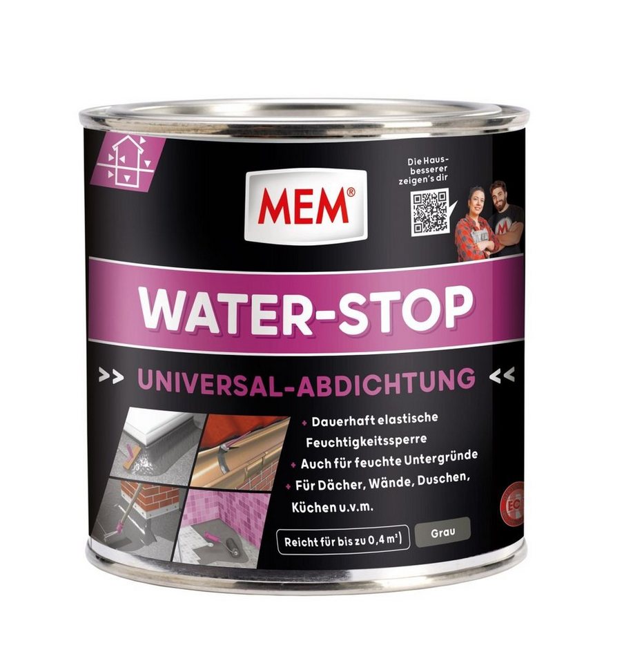 MEM Bauchemie Metall Bodenfliese MEM Water Stop 1 kg, Grau von MEM Bauchemie