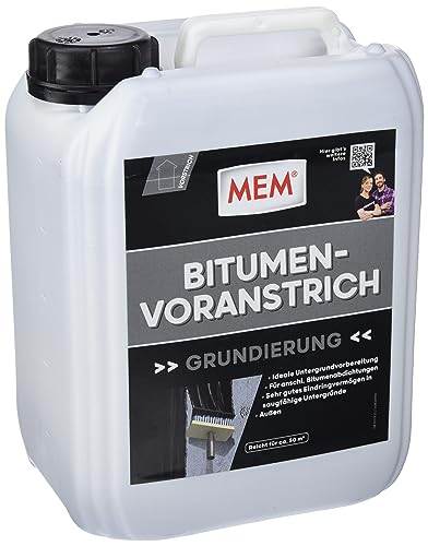 MEM Voranstrich, Gutes Eindringvermögen, Optimale Haftung, Gebrauchsfertig, Einfach zu verarbeiten, Lösemittelfrei, 5 l, Dunkelbraun von MEM