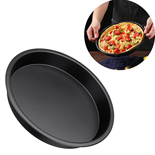 MENAYODA Pizzablechen, ∅ 20/25 cm Pizza Backblech, Rund, Antihaftbeschichtet, Pizza & Flammkuchen, Lange Lebensdauer, Zum Professionellen Pizzabacken (20CM) von MENAYODA