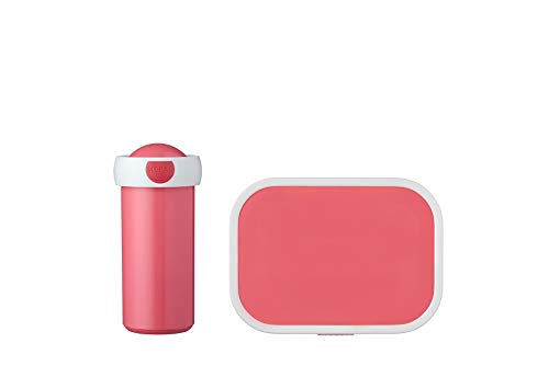 Mepal - Lunch-Set Campus - Lunch-Set für Kinder mit Verschlussbecher & Lunch Box - Lunch-Set für die Schule oder Unterwegs - Spülmaschinenfest & BPA-frei - 300 ml + 750 ml - Pink von Mepal