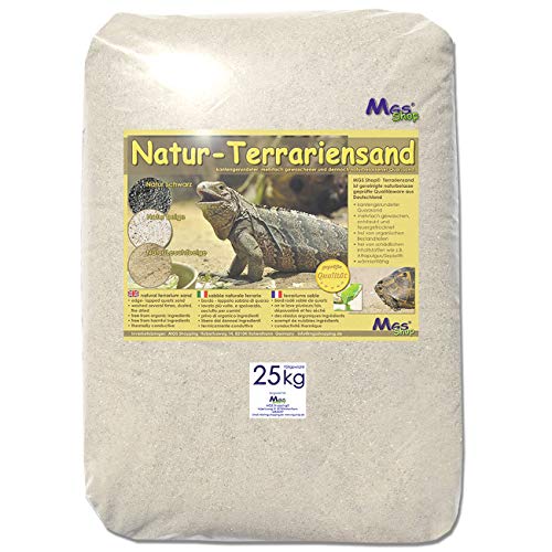 MGS SHOP 25 kg Terrariensand Natur BEIGE weich 0,1-0,3 mm von MGS SHOP