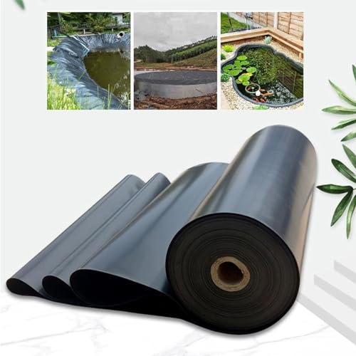 MIAONING Reinforced PE Pond Liner 3x1.5m 6x4m 9x6m, 0.12mm Thickness Flexible Liners Pond Lining for Natural Looking Ponds, Waterfall and Waterscape (Größe : 8x2m(26.2x6.6ft)) von MIAONING
