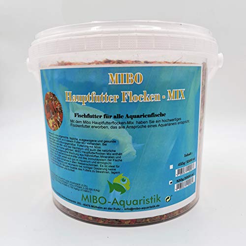 MIBO Flockenfutter 5.000 ml / 850 g Fischfutter Hauptfutterflocke für alle Zierfische von MIBO-Aquaristik