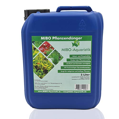 MIBO Pflanzendünger 5000 ml Kanister ausreichend für 50.000 L Aquariumdünger Volldünger mit Spurenelemente für gesundes Pflanzenwachstum von MIBO-Aquaristik