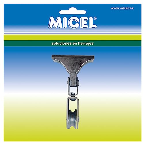 MICEL - 10465 - Schwenkbare Riemenscheibe für Sonnensegel und Faltverdeck, passend für 6 mm Saiten, verzinkt, 40 x 11 x 72 mm von Micel