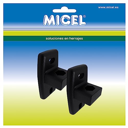 MICEL - 92544 - Wandhalterung für Markisen, inklusive 2 Stück, schwarz, 44 x 38,25 x 86 mm von Micel