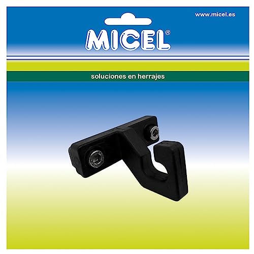 MICEL - 92562 Markisenhaken, Nylon-Finish, schwarz, 65 x 57,5 x 35,5 mm von Micel
