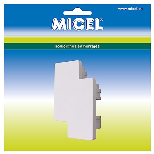 MICEL - 92591 Endkappe für Pergola, für Profilbreite 80 mm und 40 mm Tiefe, 2 Stück, weiß, 43 x 82,5 x 29,5 mm von Micel