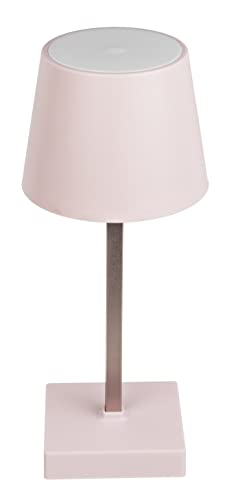 MIJOMA kabellose LED-Tischlampe LED Akku-Tischleuchte mit Touch-Schalter, dimmbar kabellos tragbar, Leselampe Nachttischlampe für Wohnzimmer, Schlafzimmer, Schreibtisch, Lesen (Rosa) von MIJOMA