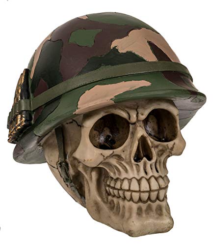 MIK funshopping Spardose Sparbüchse Im Totenkopf-Design (Schädel mit Camouflage-Helm) von MIK funshopping