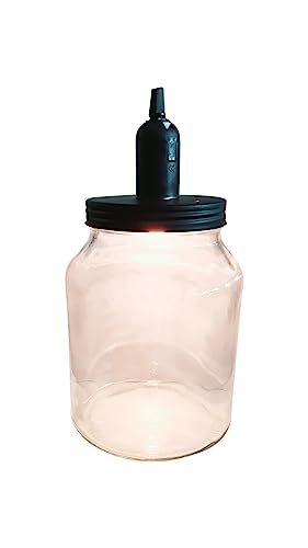 Mimbre Natural Blumentopf Glas mit Glühbirne (16×16×30) von MIMBRE NATURAL