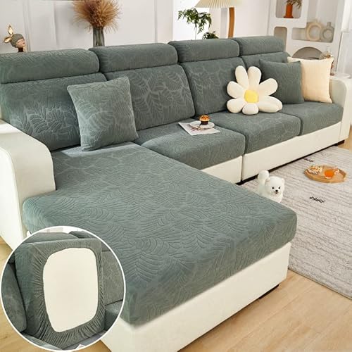 MINGPINHUIUS Sofa Sitzkissenbezug Stretch Sofabezug, Universal Elastisch Sofa Seat Cover, rutschfest Sofa Überzug Schonbezug für Sofakissen L-Förmig Chaiselongue Möbelschutz von MINGPINHUIUS