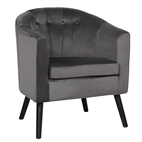 MINGYI Kleiner Sessel Kröte, Wärmer mit Armlehnen, Wohnzimmersessel für 1 Person, kleines gepolstertes Sofa (Dunkelgrau) von MINGYI