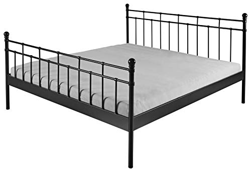 Doppelbett Verena Metall Schwarz 140x200 Gästebett Schlafzimmer Bett von MJC