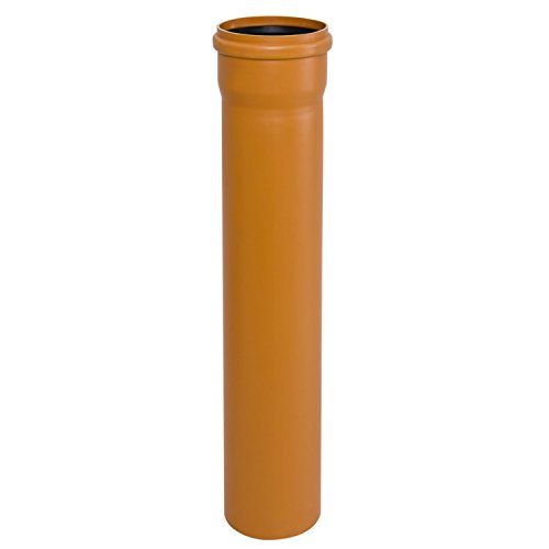 MKK - 19593-001 - KG-Rohr DN 110-200 Länge 1 m PVC externes Abwassersystem Abflussrohr orange DN 110 von MKK