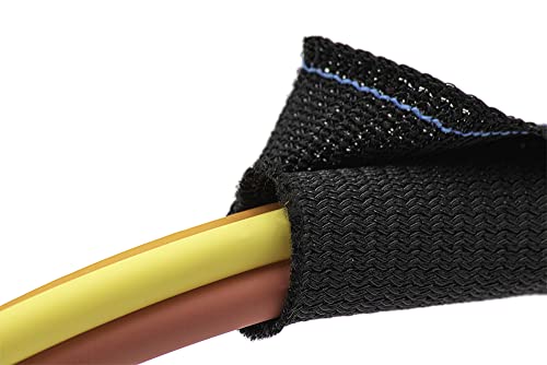 MKV Gewebeschlauch selbstschließend Geflechtschlauch geschlitzt selbstschließend Kabelschutz Kabelschlauch geschlitzt (selbstschließend 32-44mm) von MKV