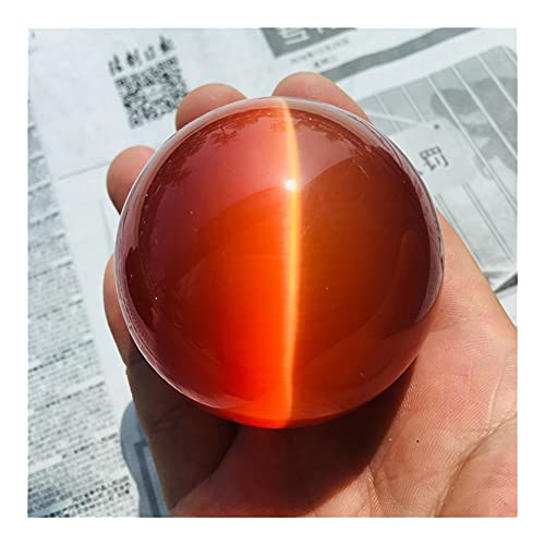MMUNNA Natürliche rote Katzenaugen-Kristallkugel-Weissungs-Stein-Kugel-Fotografie-dekorative Kugel Crystal Specimen (Size : 4cm) von MMUNNA