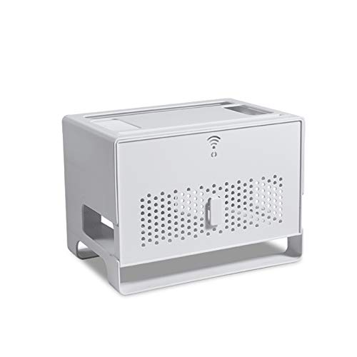 MNBVH Router Box Schreibtisch Kabelbox Kabel Verstecken Box Multimedia Aufbewahrungsbox Organizer Steckdosen/Kabel/Kabelsalat/Ladekabel/Cable Storage Box Grey von MNBVH
