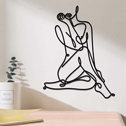 40 * 49 cm Groß Wanddeko Metall Weiblicher Körper 3D Wandbild Kunst Wanddeko Metal Wall Art Minimalistische Wanddeko Abstrakt Metall Wandkunst für Schlafzimmer Badezimmer Wohnzimmer Zuhause von MNJR