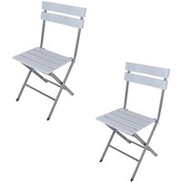 Rebecca Mobili Set 2 klappbaren Stühlen für den Außenbereich aus Kunststoff Stahl für Bars Camping von MOBILI REBECCA
