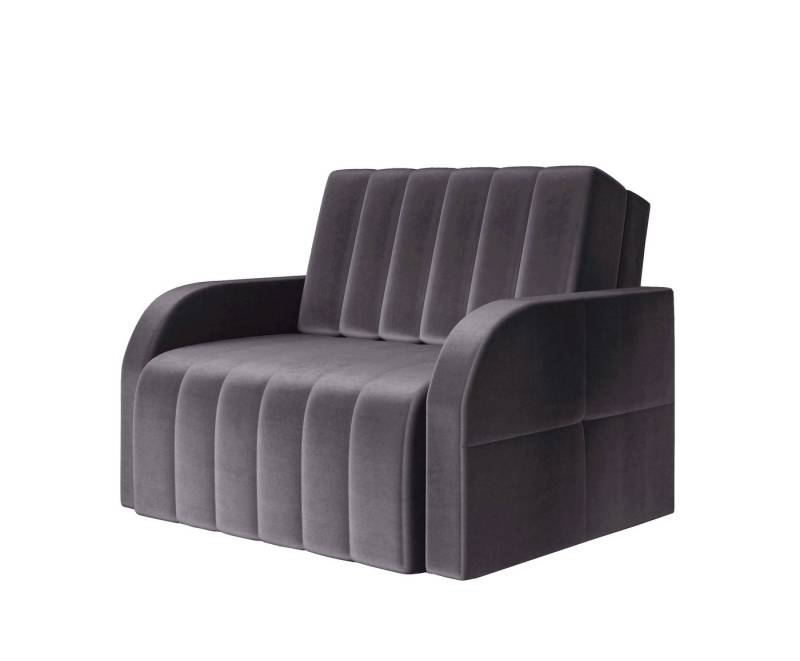 MOEBLO Kindersofa aus Samtstoff MONTANA 80, mit Bettfunktion Schlafsofa mit Bettkasten Sessel mit Schlaffunktion Schlafsessel Sofa Sessel Jugendsofa Schlafsofa 1-Sitzer Gästebett, mit Relaxfunktion von MOEBLO