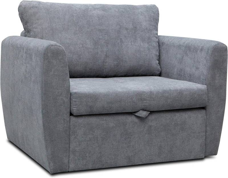 MOEBLO Schlafsofa SARA 80, Schlafsessel Gästebett Klappsofa mit Bettfunktion Couch Schlafcouch klein Mini Sofa Sessel Salon Jugendzimmer Kindersofa, mit Schlaffunktion und Bettkasten, - (BxHxT): 110x80x90 cm von MOEBLO