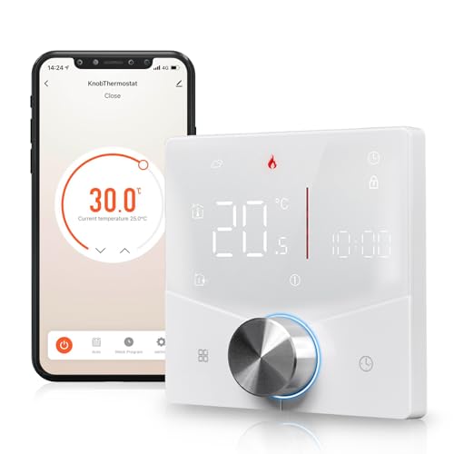 MOES Smart Thermostat Elektrisch Fussbodenheizung,WLAN Raumthermostat Raumthermostat Fußbodenheizung Programmierbares Kompatibel Alexa Echo/Google Home,Smart Life/Tuya App von MOES