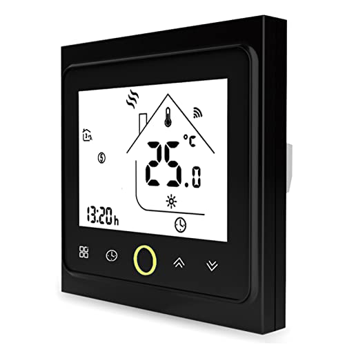 MOES Smart Thermostat WLAN Temperaturregler Smart Life/Tuya APP Fernbedienung für elektrische Heizung，Kompatibel mit Alexa Google Home 16A(Schwarz) von MOES