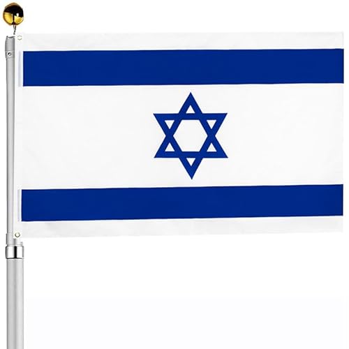MOFIC Israelische Flagge, 90 x 150 cm, große Israel-Flagge mit Messingösen, lebendige Farben und UV-beständig, Israel-Flagge für den Außenbereich und Garten von MOFIC