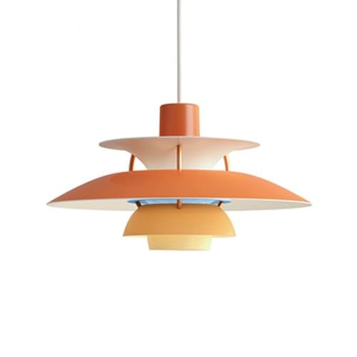 Esstisch Nordic Pendelleuchte, Industrielle Aluminium Wohnzimmerlampe Pendellampe, E27, Moderne klassisch Esstischlampe Hängelampe für Loft Cafe Bar Wohnzimmer Schlafzimmer, Höhenverstellbar (E,30CM) von MOLOURK