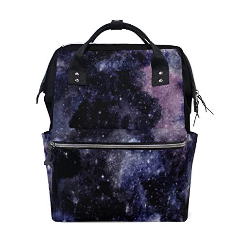 Montoj Reisetasche/Campus-Rucksack, Motiv Galaxie, Dunkelviolett von MONTOJ