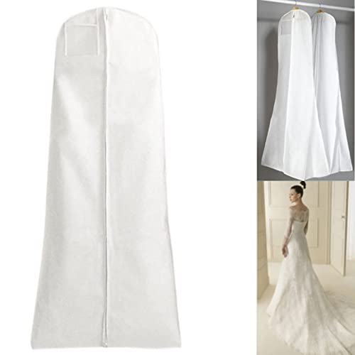 MOVKZACV Kleidersack für Hochzeitskleid, 1 x großer Kleidersack, mottenfest, schmutzfrei, für lange Kleider, ideal für die Aufbewahrung oder Reisen, Brautkleid und lange Kleider von MOVKZACV