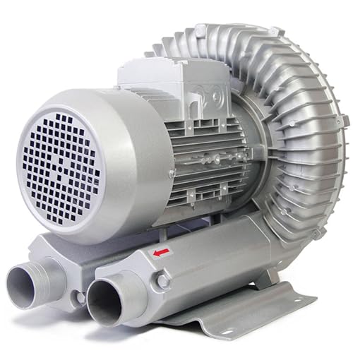 MOXAC Regeneratives Gebläse Einphasige Gasringverdichter Gasringturbine Seitenkanalverdichter120W/180W/250W/350W/550W/750W/1100W,Für Abwasserbelüftung Aquarium Fischteich,180W/0.24HP von MOXAC