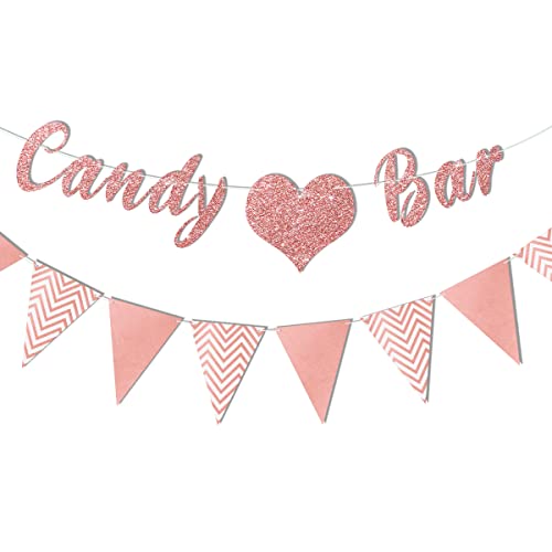 Candy Bar Girlande, Candy Bar, Candy Bar Deko, Glitter Candybar, Candybar Wimpelkette, Candy Bar Banner, Candy Bar Schild von MQIAN